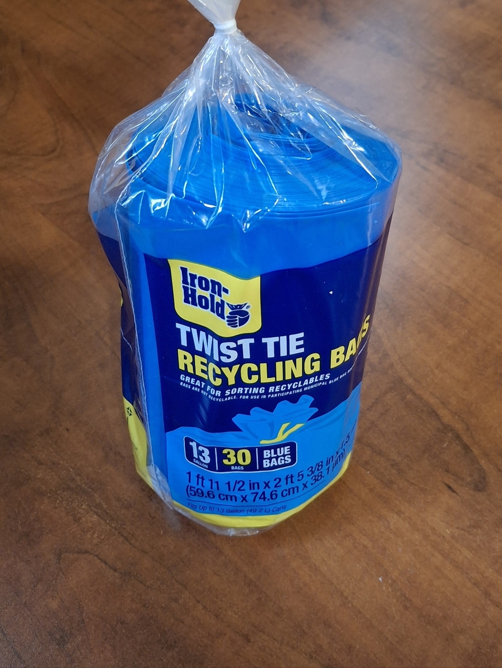 Iron-Hold 13 Gal No Scent Recycling Bags Twist Tie 30pk 618781